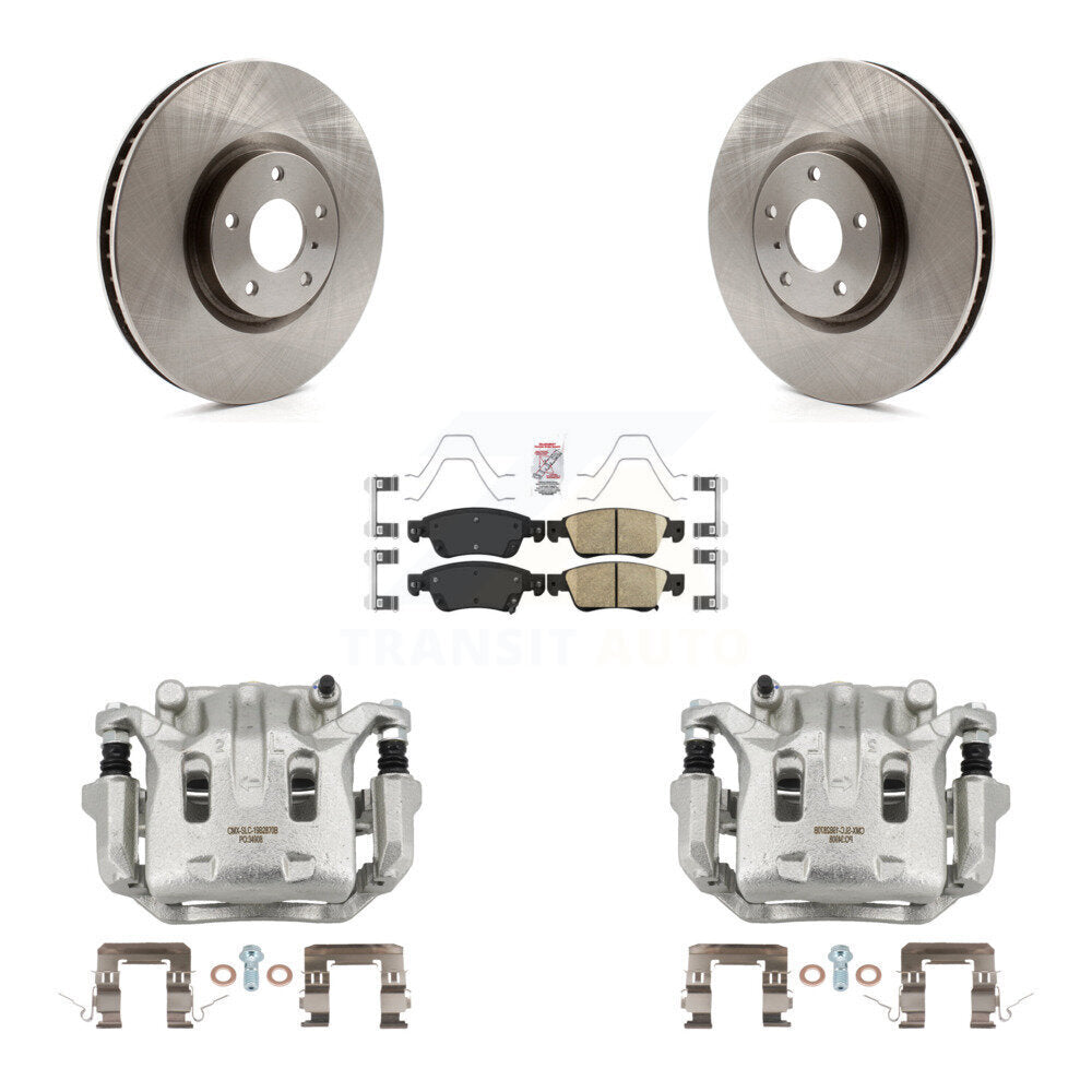 Front Brake Caliper Rotor & Ceramic Pad Kit For 09-13 INFINITI G37 With 1 Piston KC8-100397N