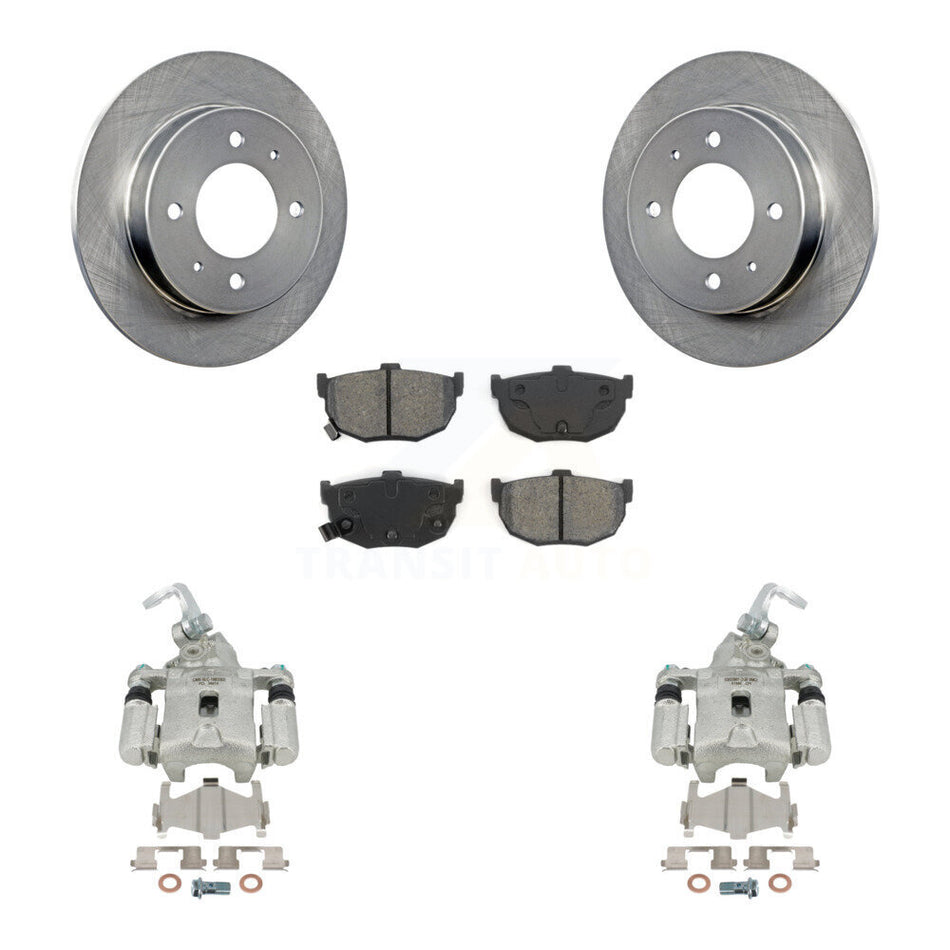 Rear Disc Brake Caliper Rotors And Semi-Metallic Pads Kit For Hyundai Elantra rear brakes KC8-100397S