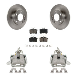 Rear Disc Brake Caliper Rotors And Ceramic Pads Kit For Volkswagen Jetta KC8-100398C
