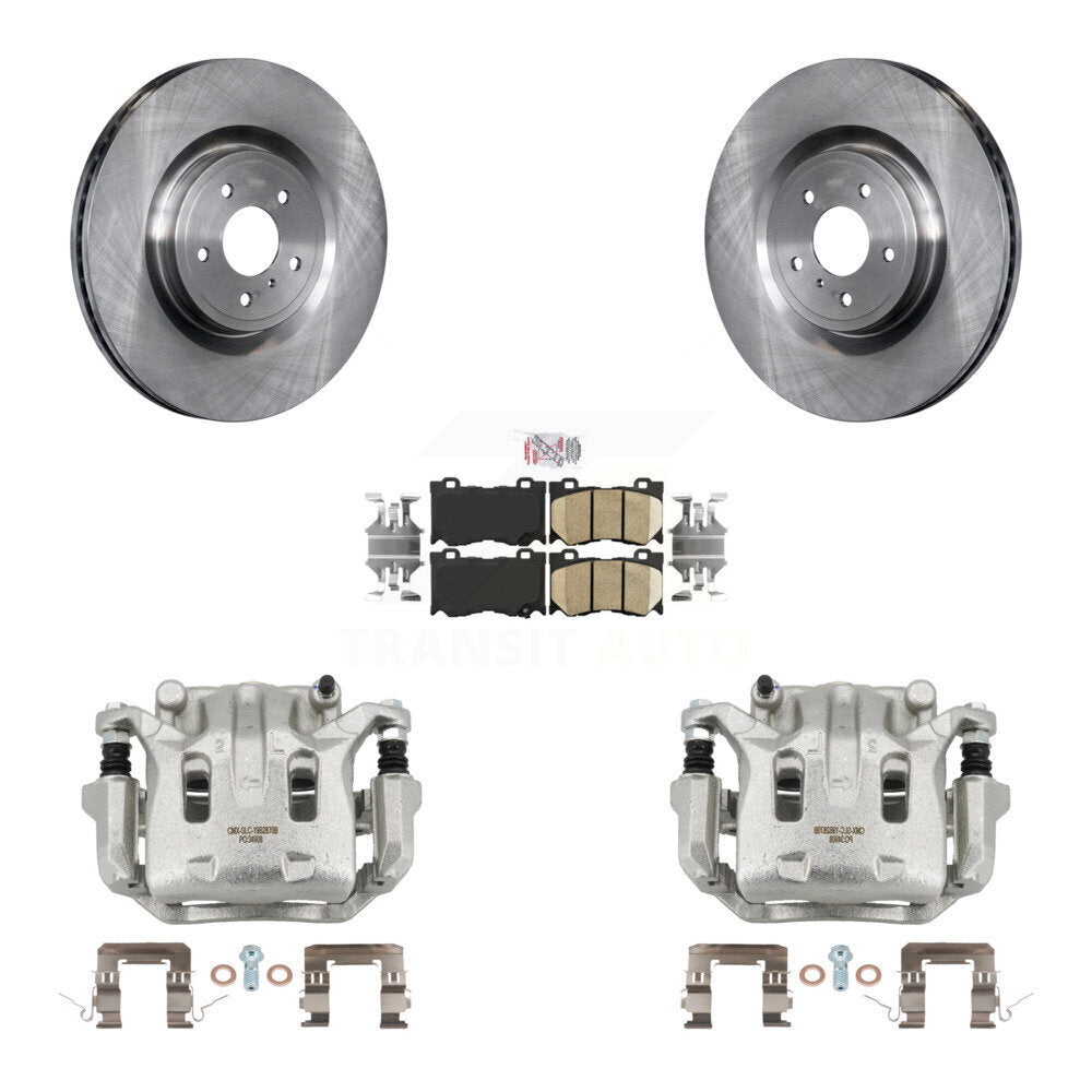 Front Brake Caliper Rotor & Ceramic Pad Kit For 09-13 INFINITI G37 With 4 Piston KC8-100398N
