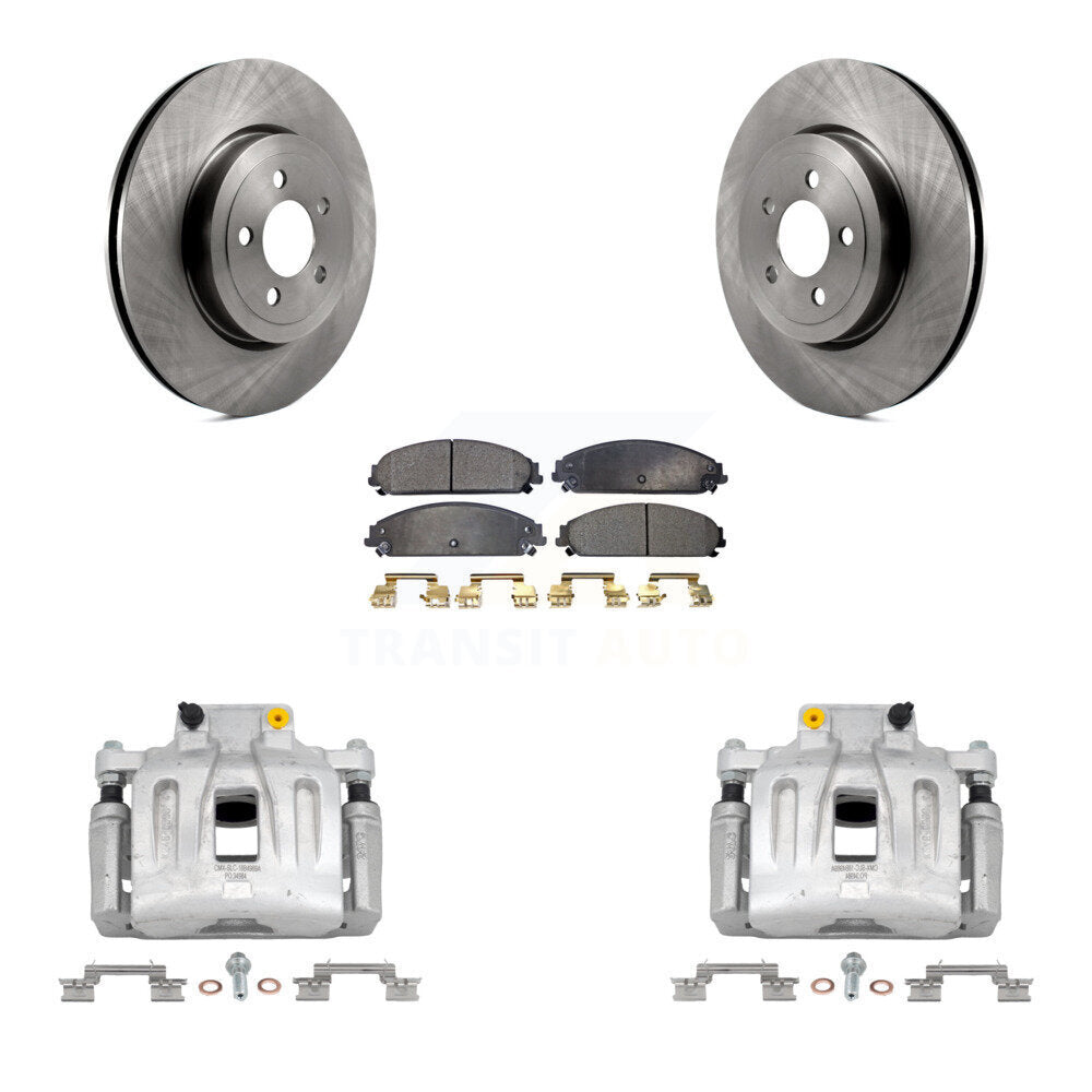 Front Disc Brake Caliper Rotor Ceramic Pad Kit For Chrysler 300 Dodge Charger Challenger KC8-100400T