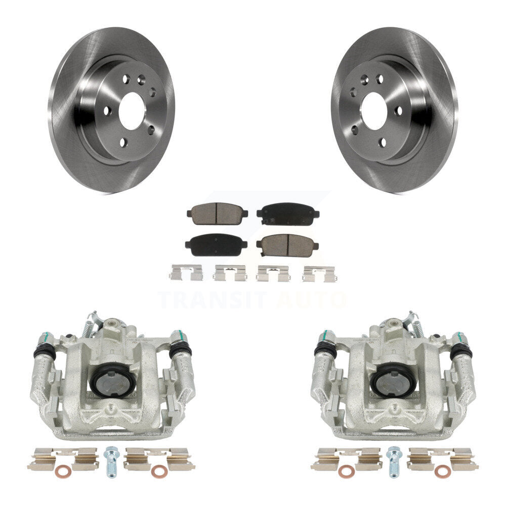 Rear Disc Brake Caliper Rotors And Ceramic Pads Kit For Chevrolet Cruze Limited KC8-100402C by Transit Auto