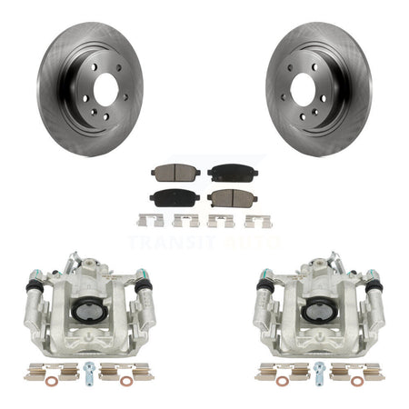 Rear Disc Brake Caliper Rotors And Ceramic Pads Kit For Chevrolet Cruze Volt Cadillac ELR KC8-100404C by Transit Auto