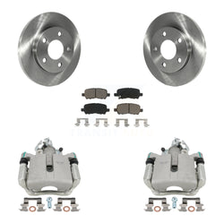 Rear Disc Brake Caliper Rotors And Ceramic Pads Kit For Chevrolet Impala Pontiac Grand Prix Buick LaCrosse Limited Allure KC8-100405C