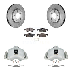 Front Disc Brake Caliper Rotors And Ceramic Pads Kit For Dodge Grand Caravan Chrysler Town & Country KC8-100405T