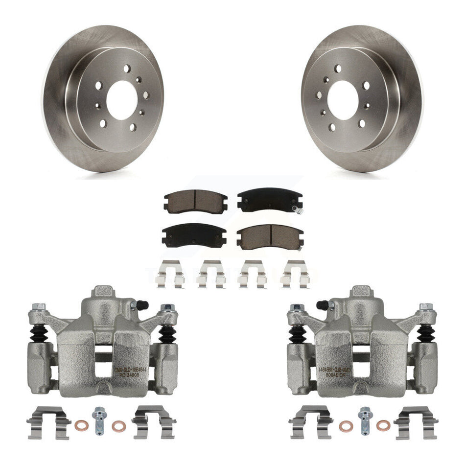 Rear Brake Caliper Rotor Ceramic Pad Kit For Chevrolet Impala Buick LaCrosse Monte Carlo KC8-100406C