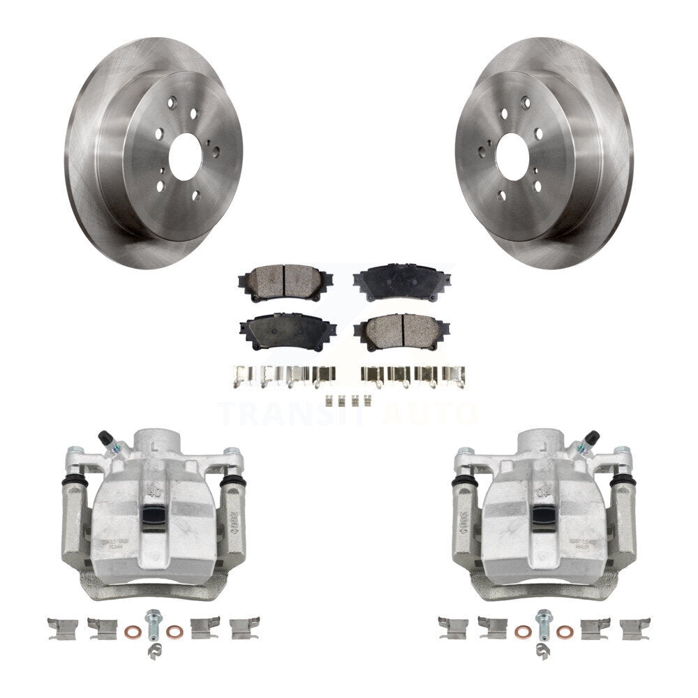 Rear Disc Brake Caliper Rotor Semi-Metallic Pad Kit For Toyota Sienna Lexus RX350 RX450h KC8-100406P