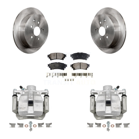 Rear Disc Brake Caliper Rotor Semi-Metallic Pad Kit For Toyota Sienna Lexus RX350 RX450h KC8-100406P