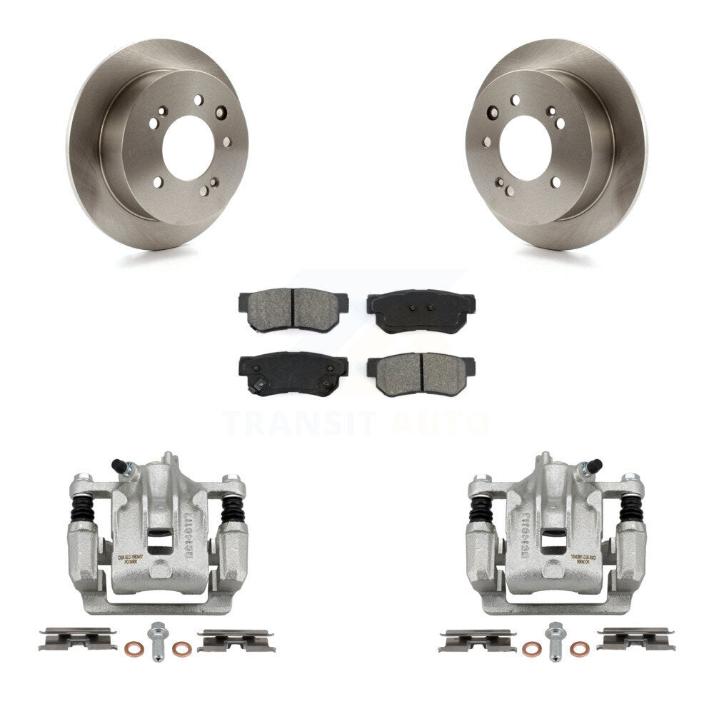 Rear Disc Brake Caliper Rotors And Semi-Metallic Pads Kit For Hyundai Elantra KC8-100406S