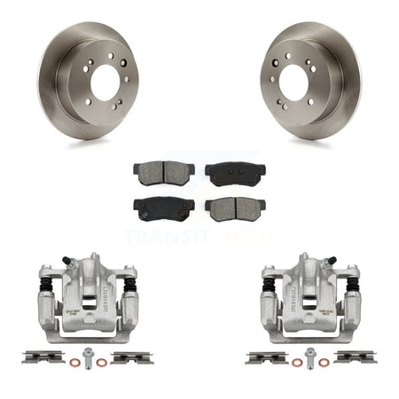 Rear Disc Brake Caliper Rotors And Semi-Metallic Pads Kit For Hyundai Elantra KC8-100406S