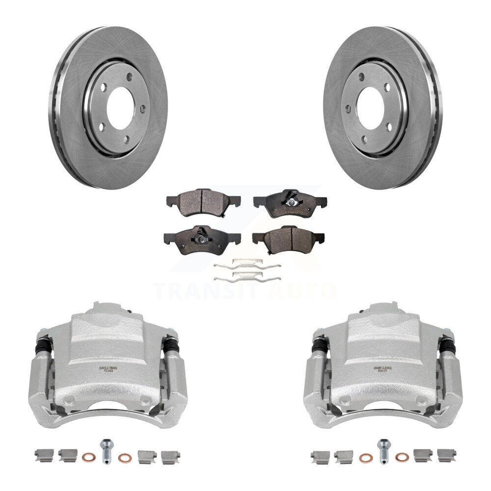 Front Disc Brake Caliper Rotors And Ceramic Pad Kit For 2004 Dodge Caravan From 12 01 03 KC8-100407T