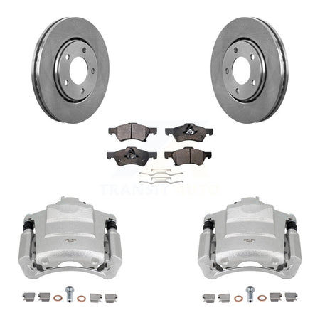 Front Disc Brake Caliper Rotors And Ceramic Pad Kit For 2004 Dodge Caravan From 12 01 03 KC8-100407T