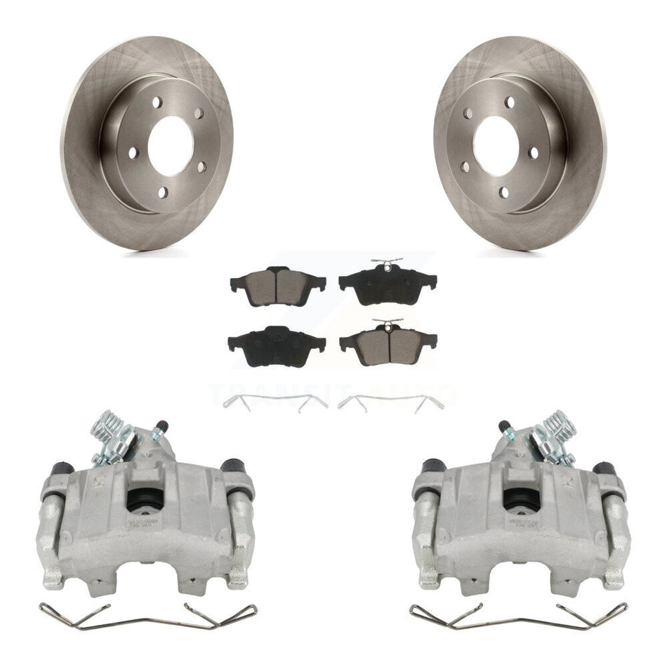 Rear Disc Brake Caliper Rotors And Ceramic Pads Kit For Mazda 3 Sport KC8-100408C