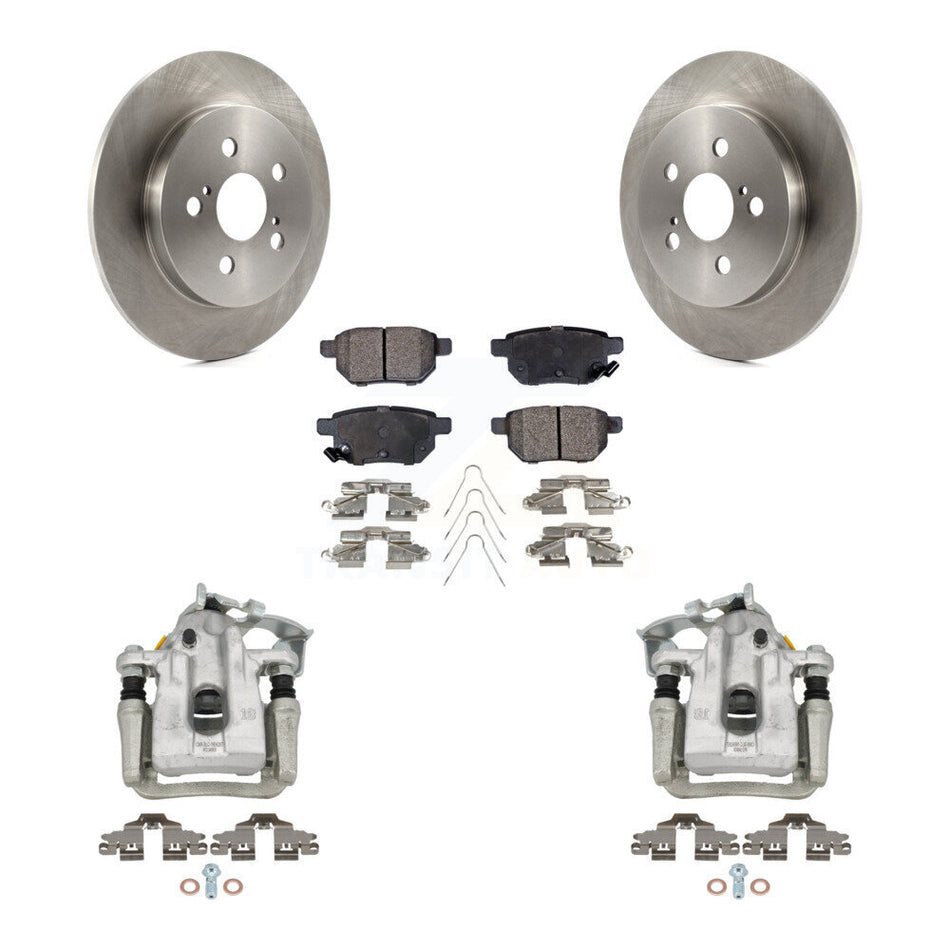 Rear Disc Brake Caliper Rotors And Semi-Metallic Pads Kit For Toyota Prius Plug-In KC8-100408P