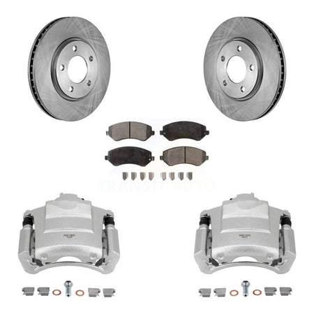 Front Brake Caliper Rotors Ceramic Pad Kit For 2006 Dodge Grand Caravan Drum rear brakes KC8-100408T