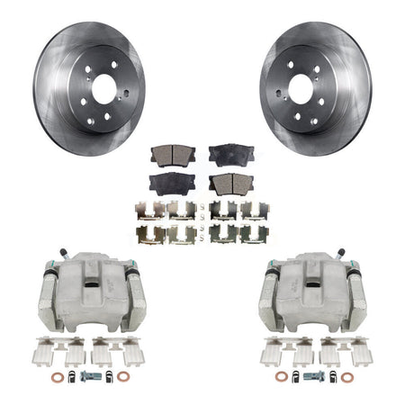 Rear Disc Brake Caliper Rotors And Semi-Metallic Pads Kit For Toyota RAV4 KC8-100409P