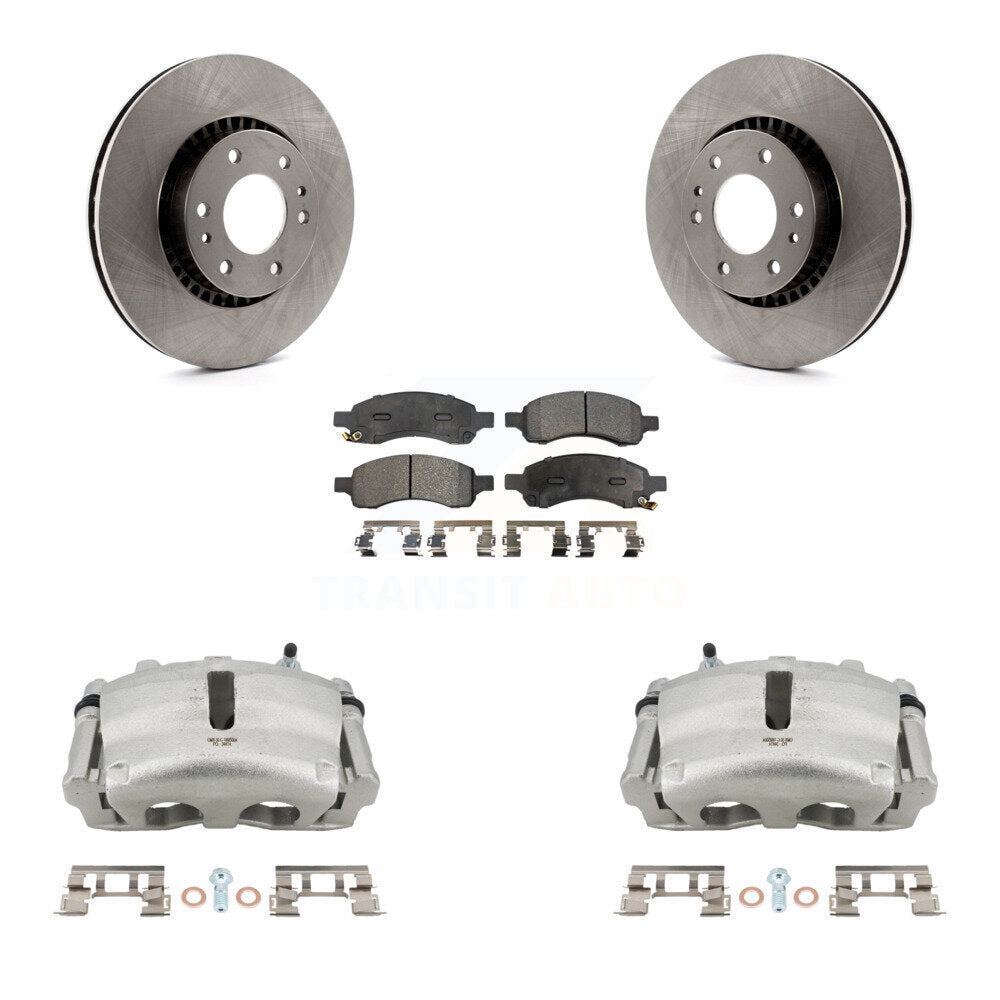 Front Brake Caliper Rotor And Ceramic Pad Kit For Chevrolet Trailblazer GMC Envoy XL EXT KC8-100409T