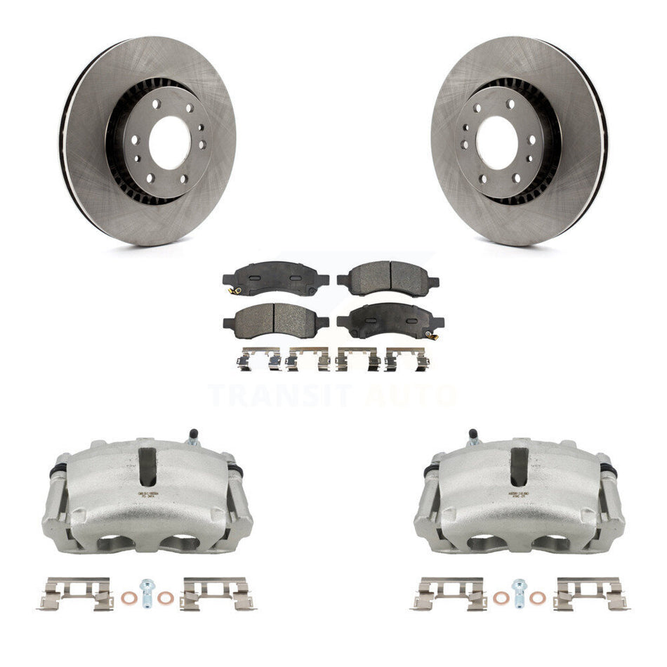 Front Brake Caliper Rotor And Ceramic Pad Kit For Chevrolet Trailblazer GMC Envoy XL EXT KC8-100409T