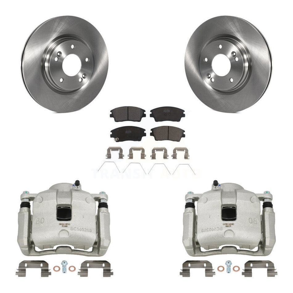 Front Disc Brake Caliper Rotors And Ceramic Pads Kit For Hyundai Tucson Kia Sportage KC8-100411T