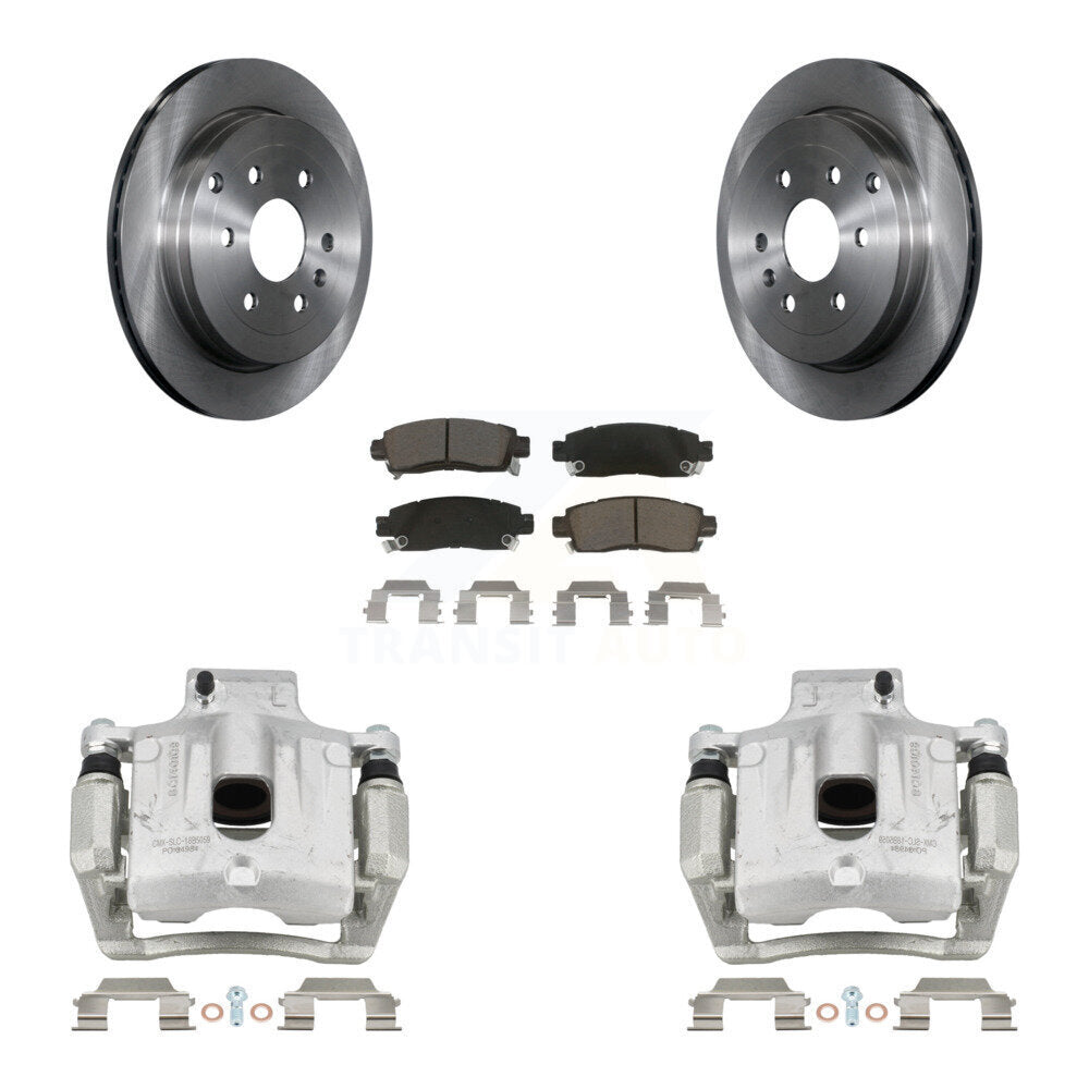 Rear Brake Caliper Rotor Ceramic Pad Kit For GMC Acadia Buick Enclave Chevrolet Traverse KC8-100412C