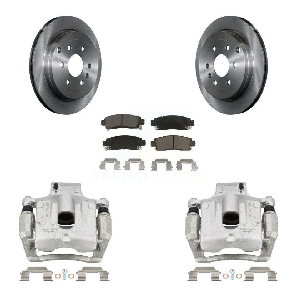 Rear Brake Caliper Rotor Ceramic Pad Kit For GMC Acadia Buick Enclave Chevrolet Traverse KC8-100412C