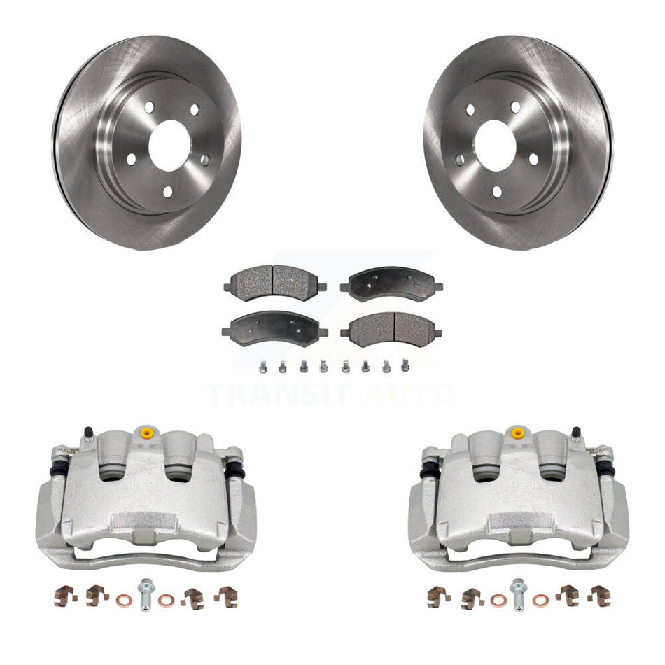 Front Disc Brake Caliper Rotors And Ceramic Pads Kit For Ram 1500 Classic Dodge KC8-100413T