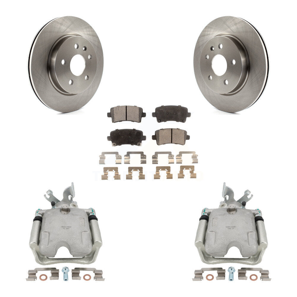 Rear Disc Brake Caliper Rotors And Semi-Metallic Pads Kit For Buick LaCrosse Allure KC8-100416P by Transit Auto