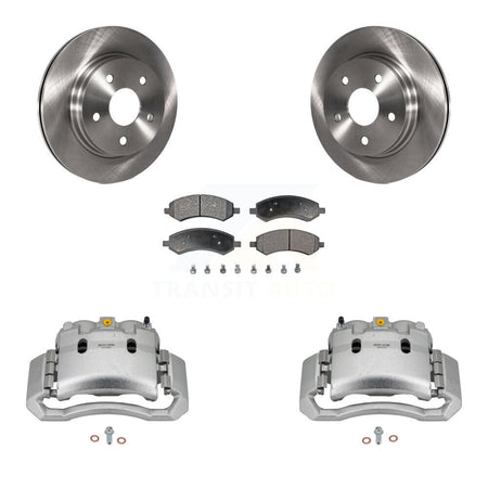 Front Disc Brake Caliper Rotor Ceramic Pad Kit For 2006 Dodge Ram 1500 With 5 Lug Wheels KC8-100416T