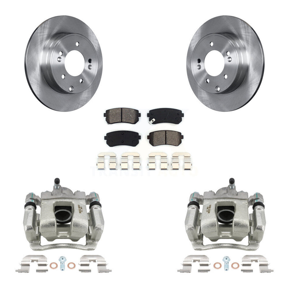 Rear Disc Brake Caliper Rotors And Semi-Metallic Pads Kit For Hyundai Tucson KC8-100417S