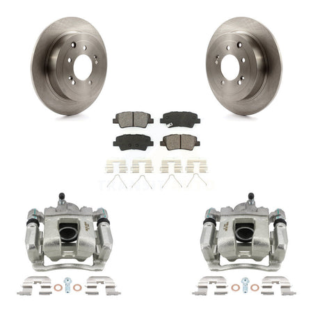 Rear Disc Brake Caliper Rotors And Semi-Metallic Pad Kit For Hyundai Tucson Kia Sportage KC8-100418S