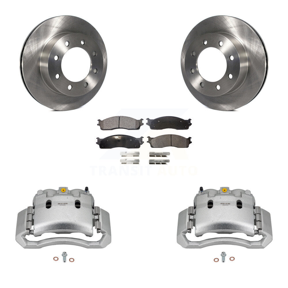 Front Disc Brake Caliper Rotors And Ceramic Pads Kit For Dodge Ram 1500 3500 2500 KC8-100418T