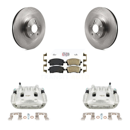 Front Disc Brake Caliper Rotors And Ceramic Pad Kit For 2003 Subaru Impreza WRX To 06 02 KC8-100420N