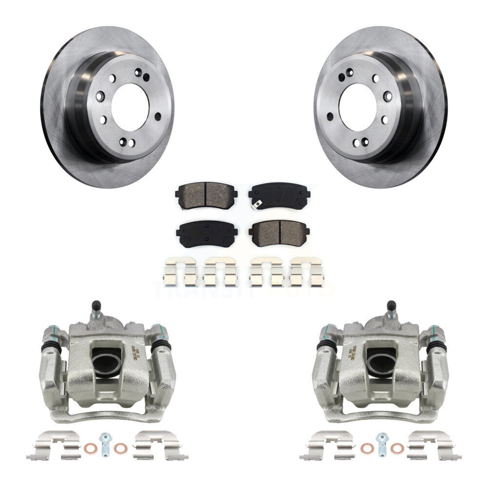 Rear Brake Caliper Rotor & Semi-Metallic Pad Kit For 2016 Kia Sportage FWD From 12 10 15 KC8-100420S