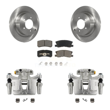 Rear Disc Brake Caliper Rotors And Ceramic Pads Kit For Mitsubishi Outlander KC8-100421C
