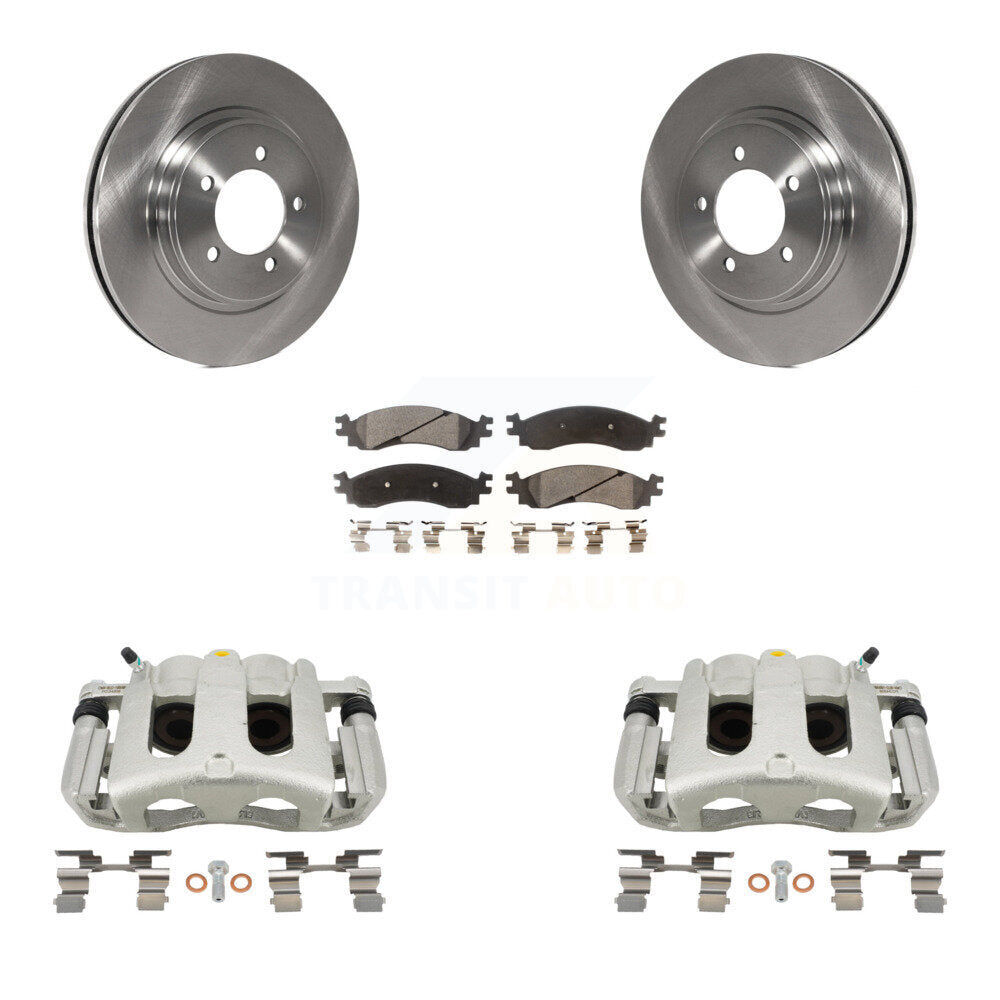 Front Disc Brake Caliper Rotors And Ceramic Pad Kit For Ford Explorer Sport Trac Mercury KC8-100423T