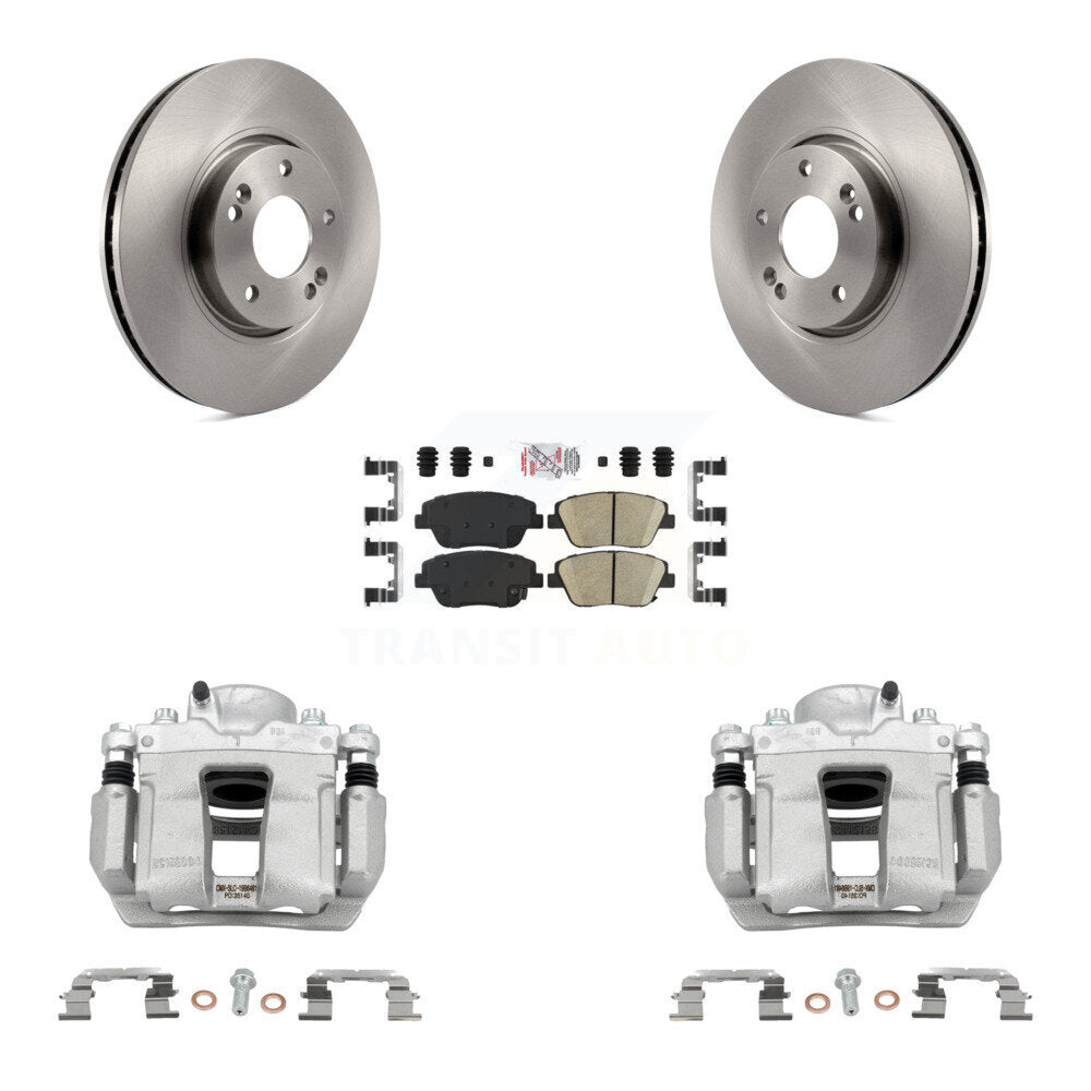 Front Disc Brake Caliper Rotors And Ceramic Pads Kit For Hyundai Sonata Kia Optima KC8-100424N