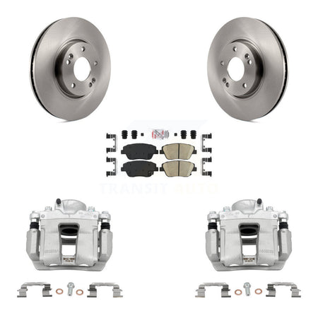 Front Disc Brake Caliper Rotors And Ceramic Pads Kit For Hyundai Sonata Kia Optima KC8-100424N