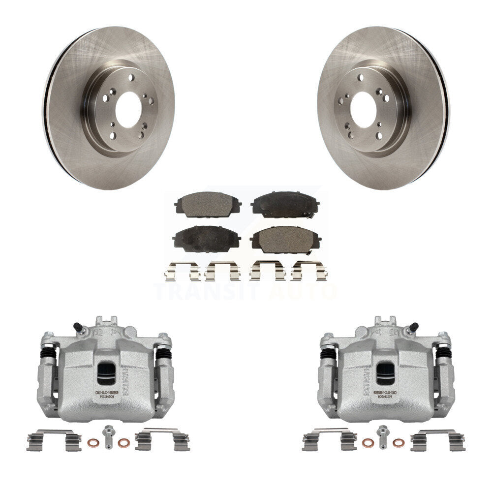 Front Disc Brake Caliper Rotors And Ceramic Pads Kit For 2002-2006 Acura RSX Type-S KC8-100424T