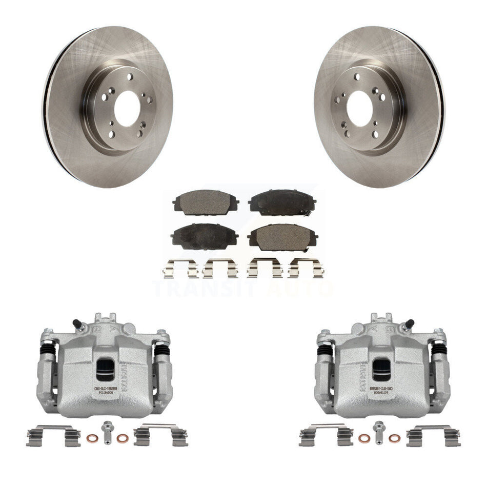 Front Disc Brake Caliper Rotors And Ceramic Pads Kit For 2002-2006 Acura RSX Type-S KC8-100424T