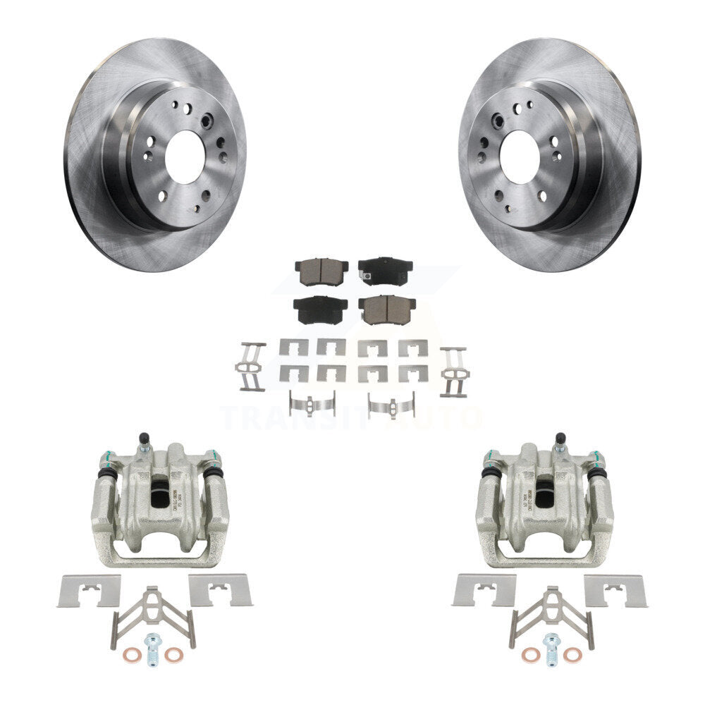 Rear Disc Brake Caliper Rotors And Ceramic Pads Kit For Acura TL Honda Element KC8-100425C by Transit Auto