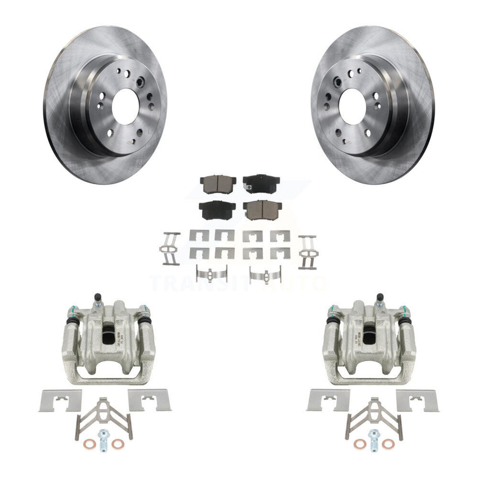 Rear Disc Brake Caliper Rotors And Ceramic Pads Kit For Acura TL Honda Element KC8-100425C by Transit Auto