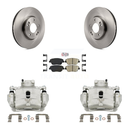Front Disc Brake Caliper Rotors And Ceramic Pads Kit For 2014 Hyundai Sonata 2.0L KC8-100425N