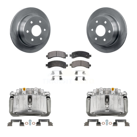 Rear Brake Caliper Rotor And Semi-Metallic Pad Kit For 2002 Chevrolet Avalanche 1500 4WD KC8-100425P