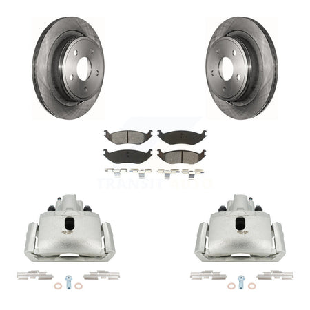 Rear Brake Caliper Rotors Semi-Metallic Pad Kit For Ram 1500 Classic Dodge Durango Aspen KC8-100425S