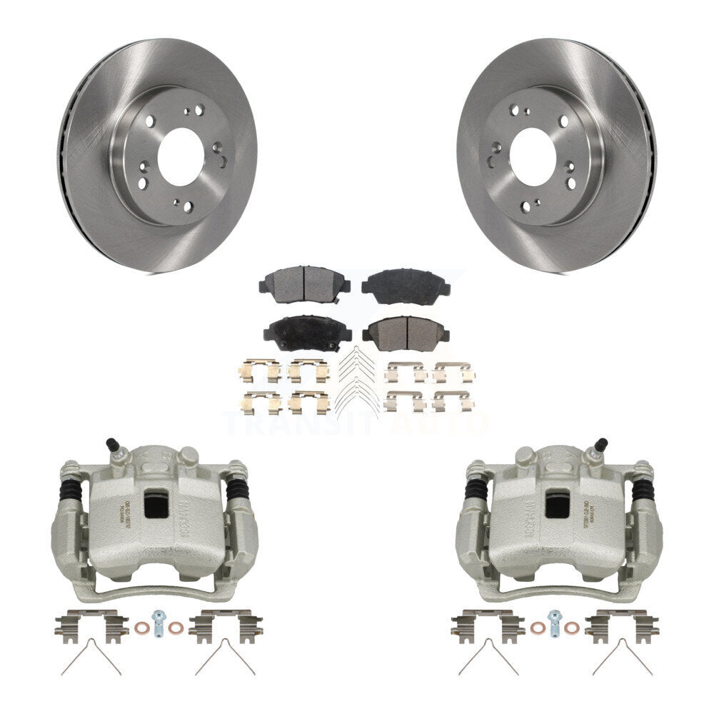 Front Disc Brake Caliper Rotors And Ceramic Pads Kit For Honda Civic Acura RSX KC8-100425T