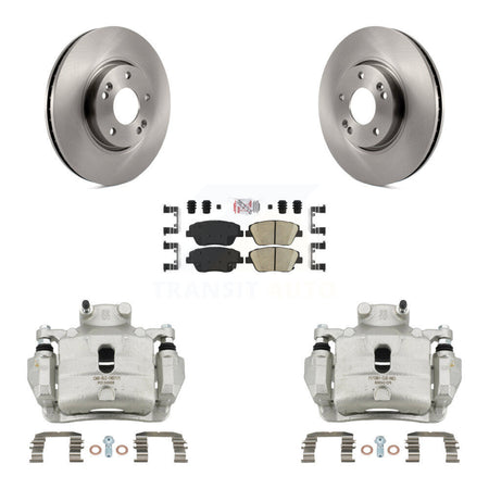Front Disc Brake Caliper Rotors And Ceramic Pads Kit For 2014 Hyundai Sonata 2.0L KC8-100426N