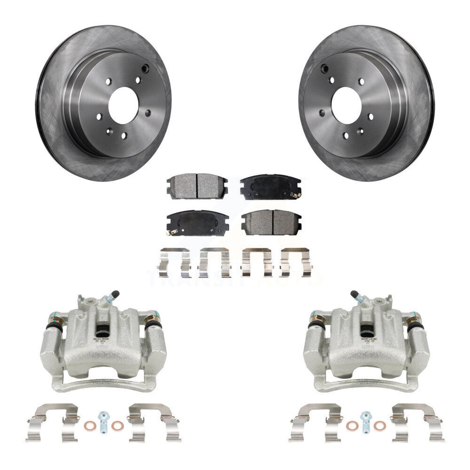 Rear Brake Caliper Rotor Semi-Metallic Pad Kit For Chevrolet Equinox Pontiac Torrent Vue KC8-100428P