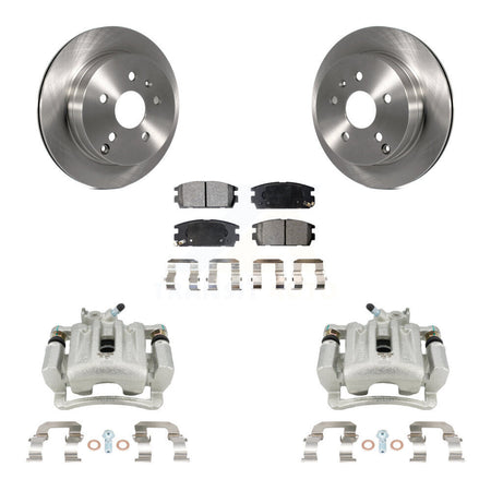 Rear Disc Brake Caliper Rotors & Semi-Metallic Pad Kit For Chevrolet Equinox GMC Terrain KC8-100429P