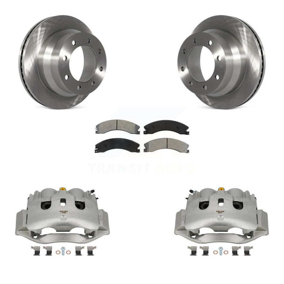 Rear Brake Caliper Rotor And Semi-Metallic Pad Kit For GMC Savana 3500 Chevrolet Express KC8-100429S