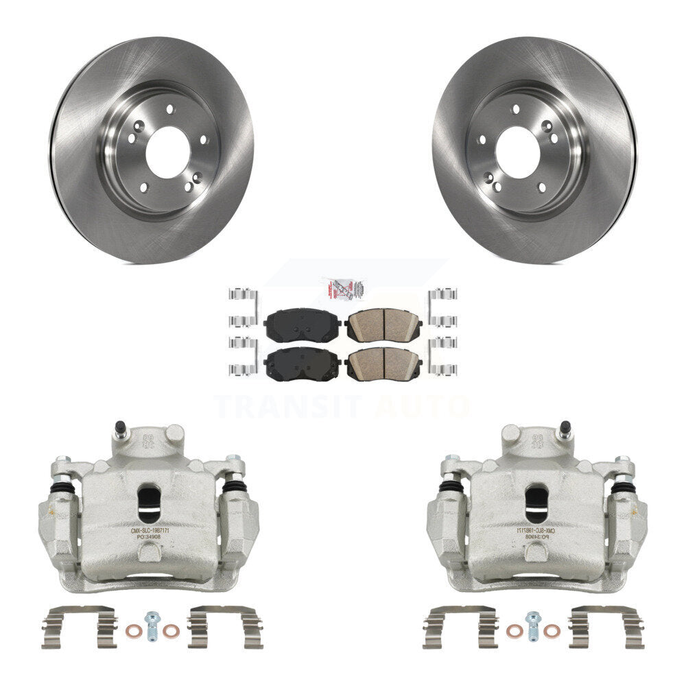 Front Brake Caliper Rotor & Ceramic Pad Kit For Hyundai Sonata 2.4L/2.0L with GAS engine KC8-100430N